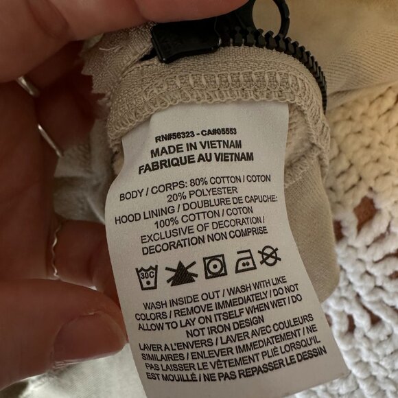 Nike Side-Zip Cropped Hoodie - Stone - Picture 9 of 11